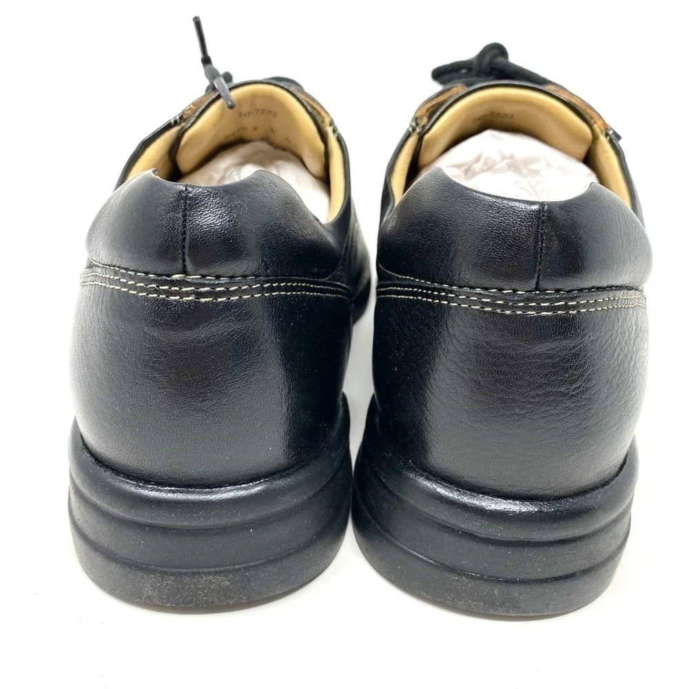 Johnston & Murphy Shuler Bicycle toe Oxford Black Leather WIDE